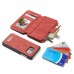 Samsung Galaxy S7 Edge - CaseMe Vintage 2 in 1 PU Leather Flip Zipper Wallet Protective Cover Case - Red